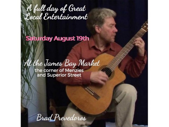 Want a great experience this Saturday? – August 19th – come on down to the James Bay Community Market!