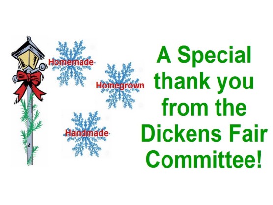 A Special Thanks from the Dickens Fair Committee