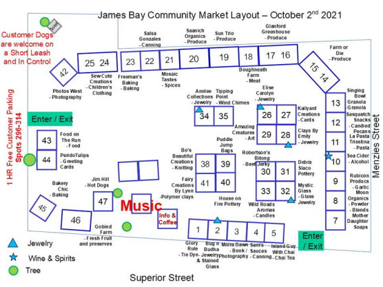 <center>Well folks, this is it! The last James Bay Community Market of the season, this Saturday, October 2nd – last chance this season to see crafts, produce, food and listen to music – 9 am to 3 pm</center>