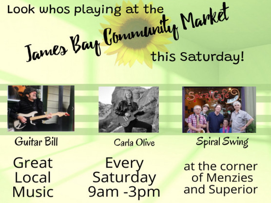 The James Bay Community Market, the place to be this Saturday!