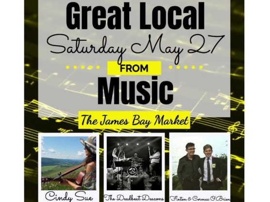 Great Music at the James Bay Community Market on May 27th